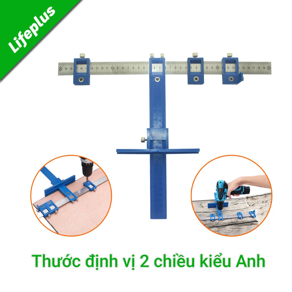 Thước định vị lỗ khoan 2 chiều - cữ khoan tay nắm