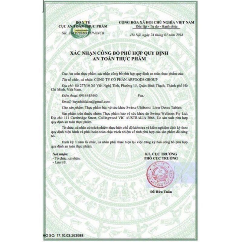 Thải độc gan Úc Swisse 120v/60v