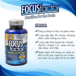 Viên uống bổ não Focus Factor Nutrition for The Brain