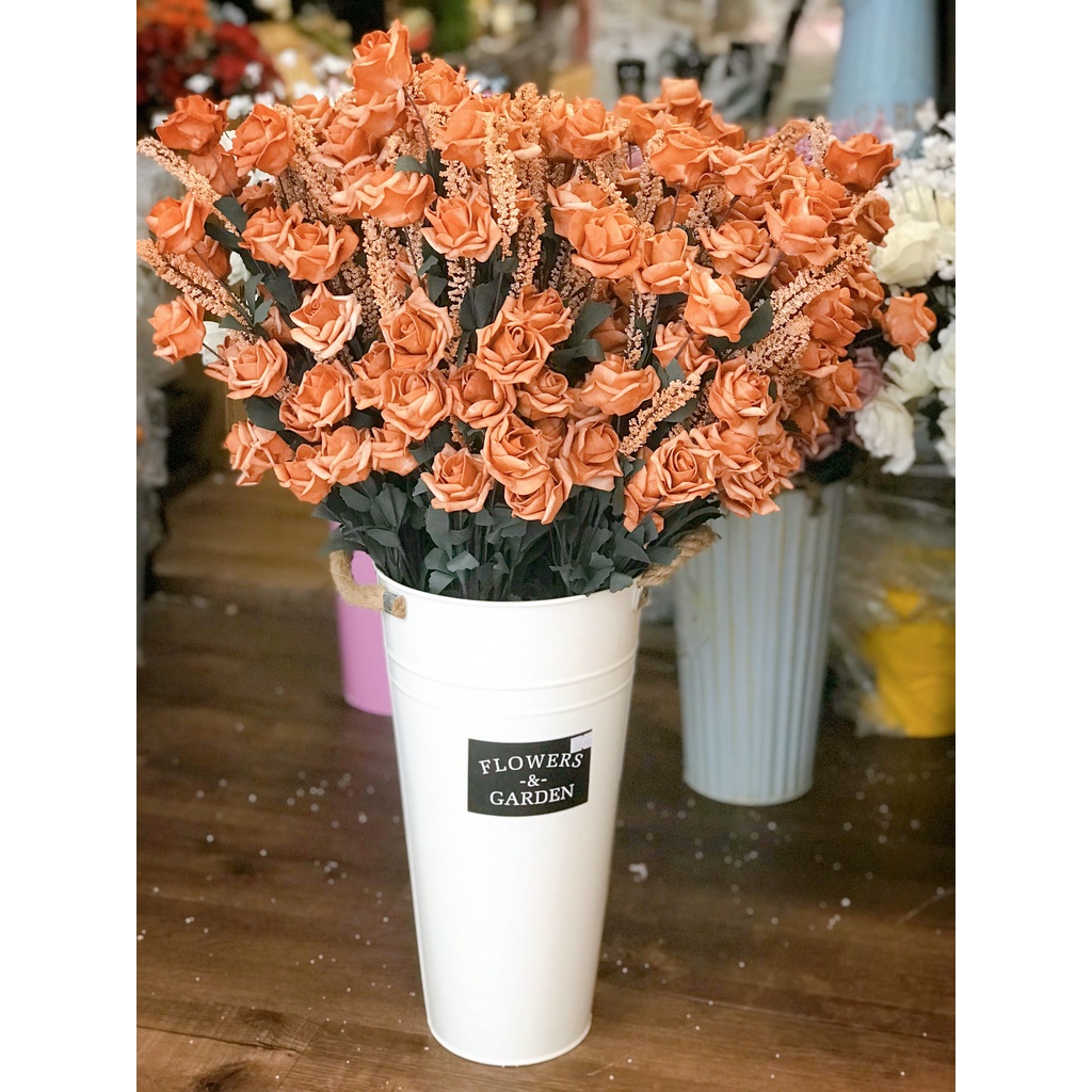 HOA HỒNG GIẢ CÀNH LỚN - TRANG TRÍ NHÀ