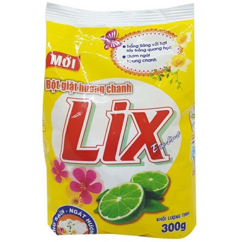 Bột Giặt LIX Hương Chanh 300g / LIX Extra Hương Hoa 250g (Giao Ngẫu Nhiên)