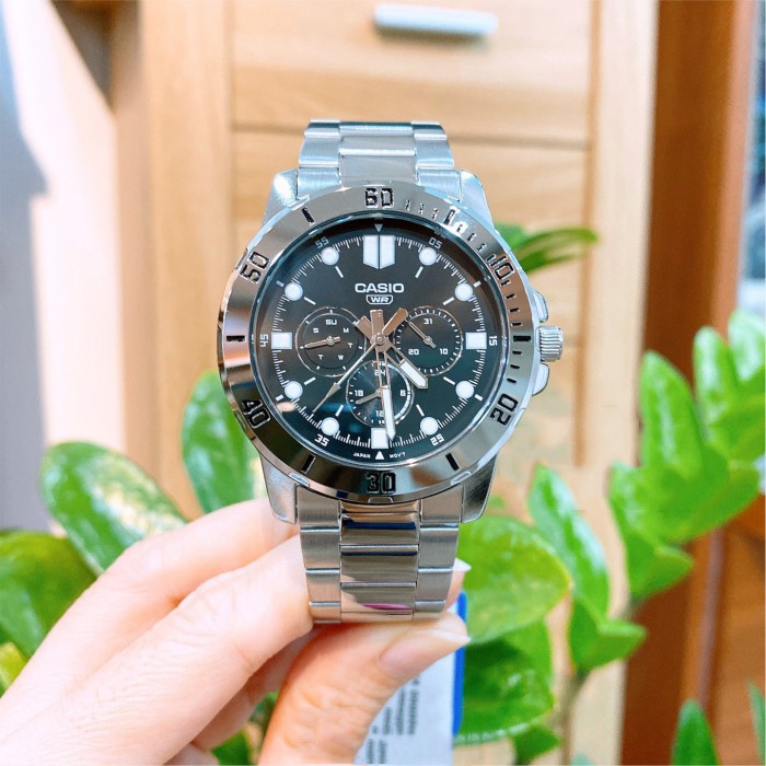 Đồng hồ nam CASIO chính hãng MTP-VD300, dây kim loại