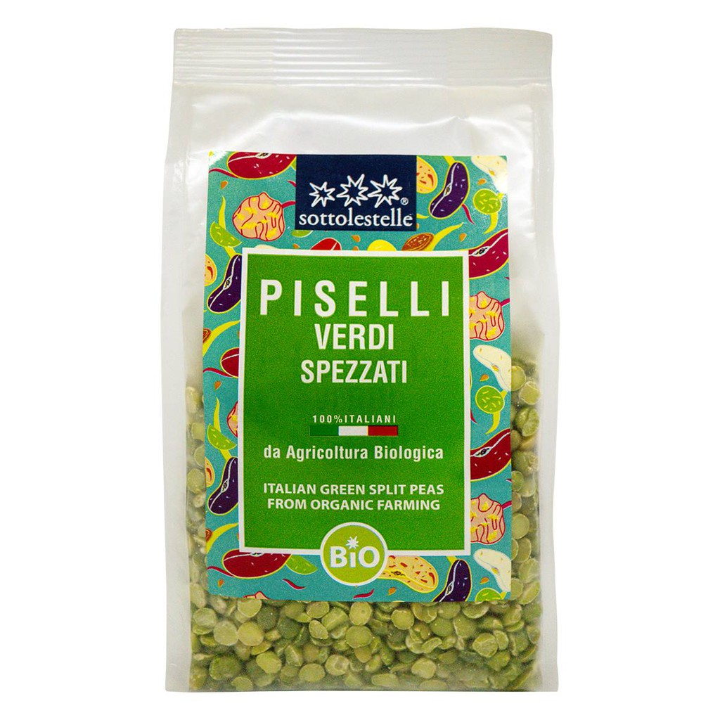 [Mã SR11JUNE5 giảm 20K đơn 50K] Đậu hà lan hữu cơ Sottolestelle 400g – Piselli verdi spezzati Italiani