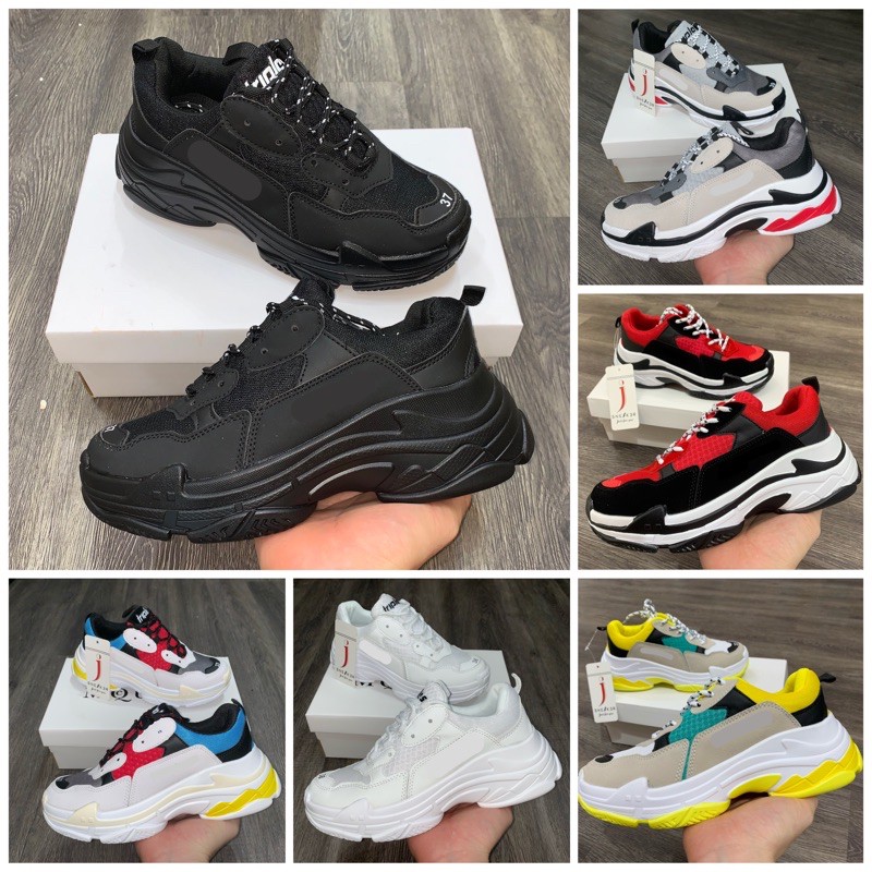 [Tặng Box+bill] Giày thể thao balen độn đế nam nữ 36-44..