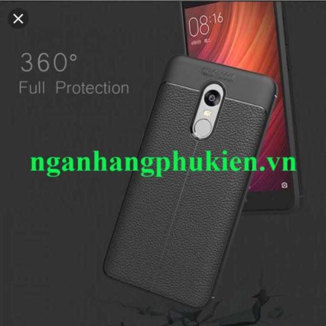 Ốp lưng Xiaomi Note 3/ Note 3 Pro Redmi  dẻo vân da Auto Focus cao cấp ( Đen )