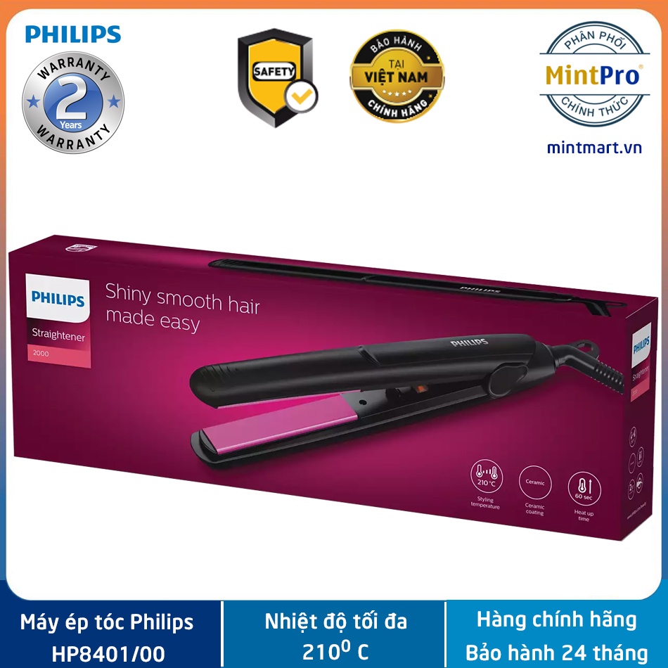Máy ép duỗi tạo kiểu tóc Philips HP8401/00 - Hàng chính hãng - Bảo hành 2 năm