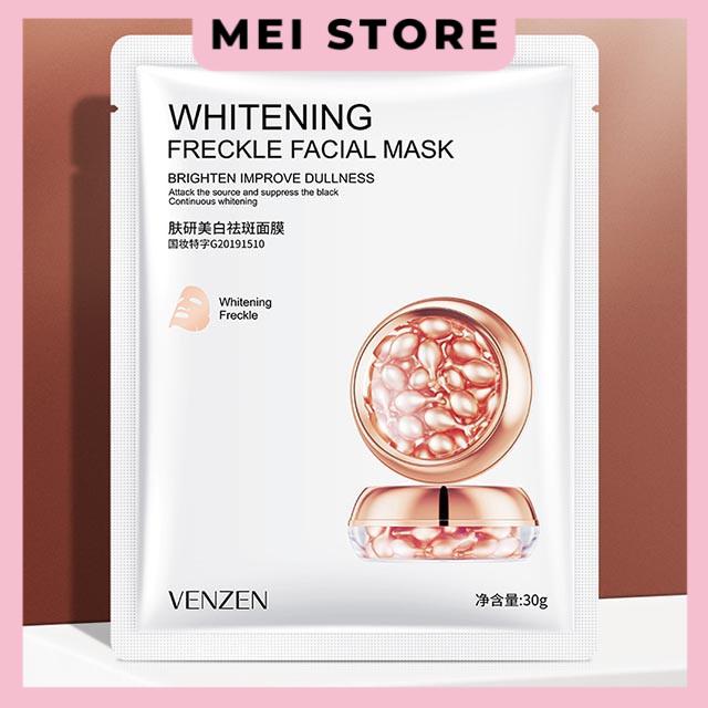 Mặt Nạ Venzen Whitening Freckle Facial Mask Viên Dưỡng Trắng Da àn Nhang