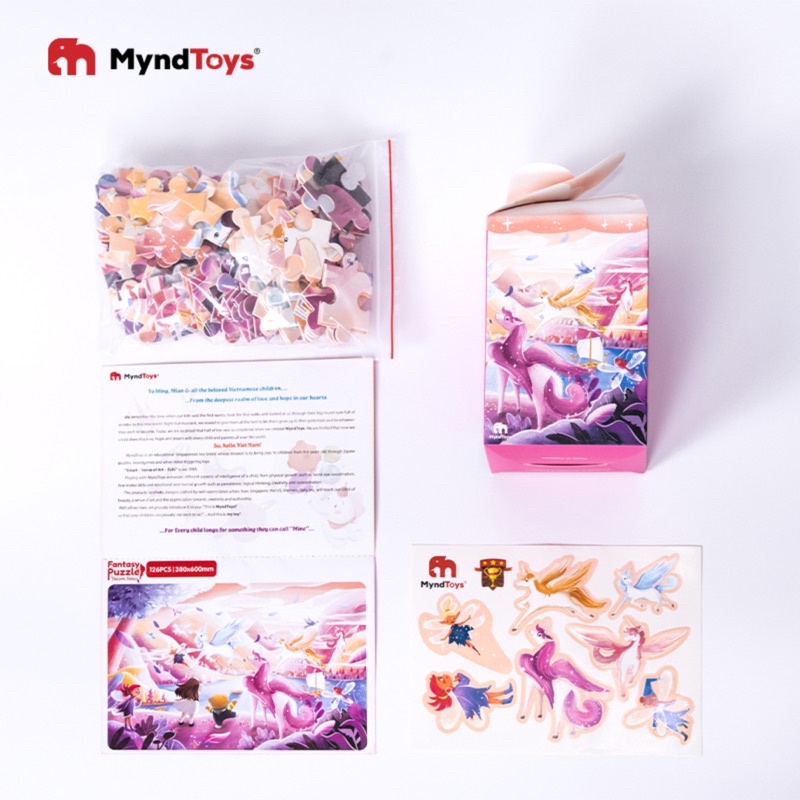 Đồ Chơi Xếp Hình Ghép Hình Myndtoys Fantasy Puzzle  - Deep Deep Blue và Unicorn Dance