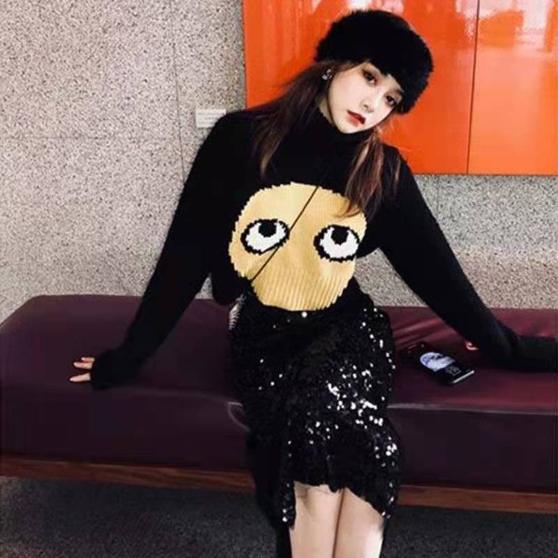 Áo Sweater Cổ Cao Phong Cách Thời Trang Xuân Thu Kiểu Mới
