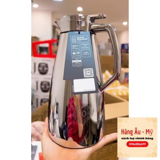 BÌNH GIỮ NHIỆT EMSA PLAZA 1 LÍT MÀU INOX - Cam kết nhập từ Đức