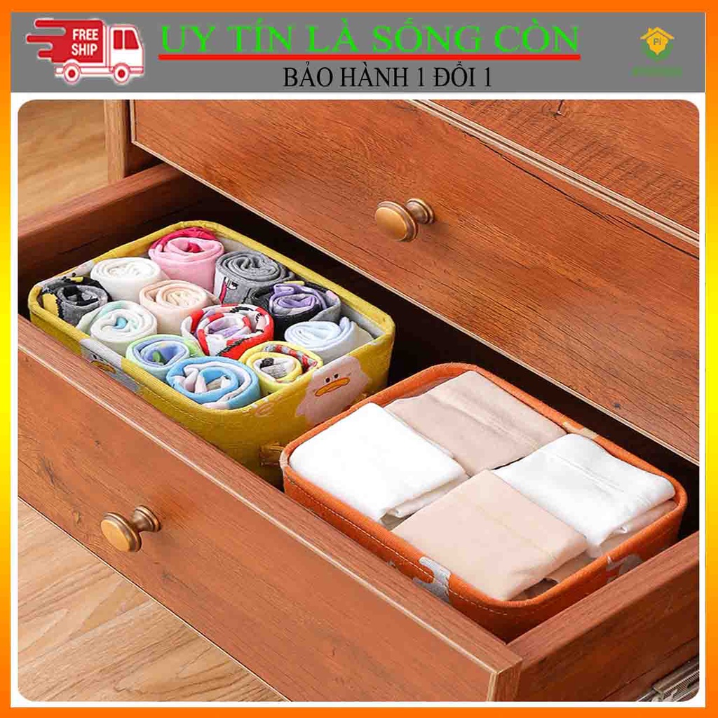 Giỏ Vải Đa Năng Pihouse, Giỏ Đựng Đồ Cá Nhân, Văn Phòng Vintage Chứa Mỹ Phẩm Để Bàn