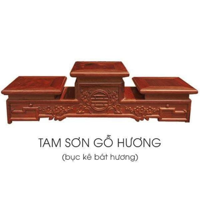 Kệ tam cấp bát hương thờ cúng gỗ hương