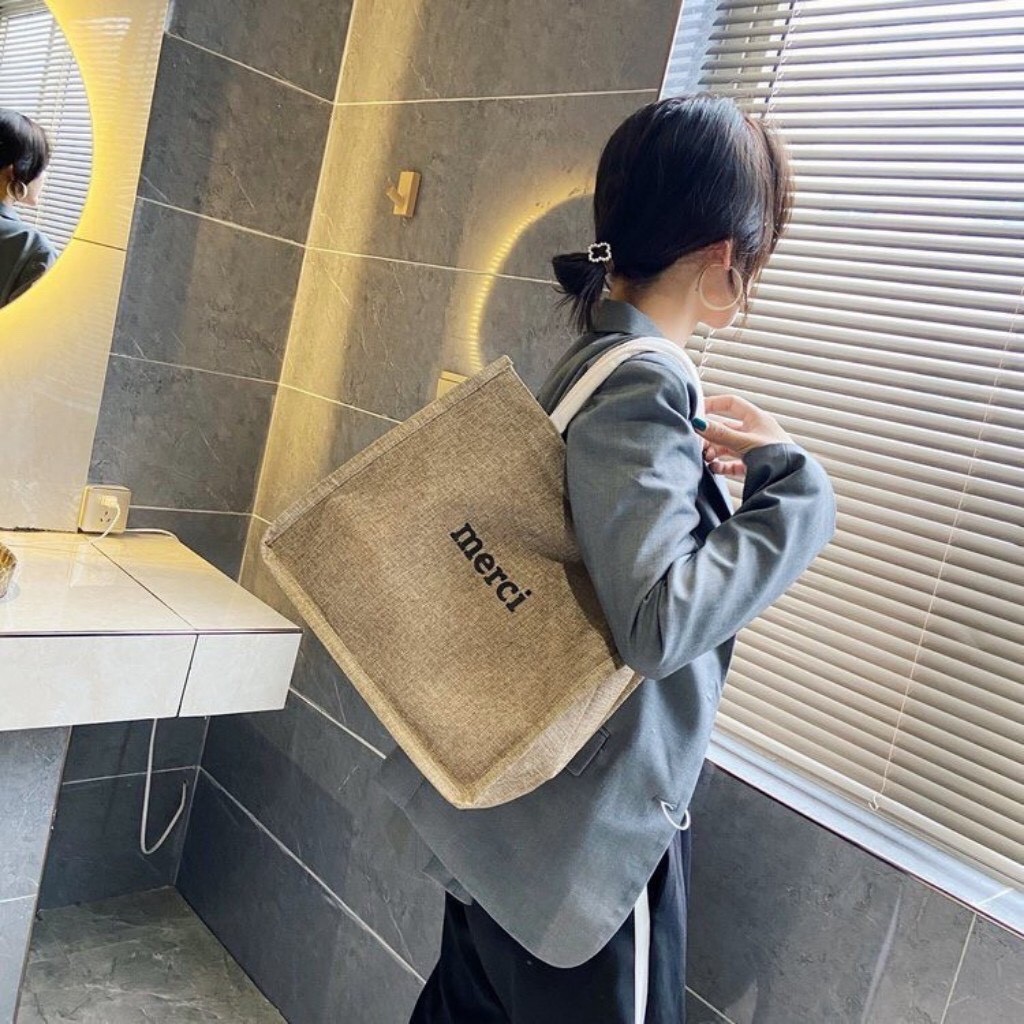 [TÚI CÓI VUÔNG] Túi Cói Merci Siêu Hot Rẻ Vô Địch Hàng Đi Biển Đi Chơi Du Lịch/Đựng Cả Thế Giới | BigBuy360 - bigbuy360.vn