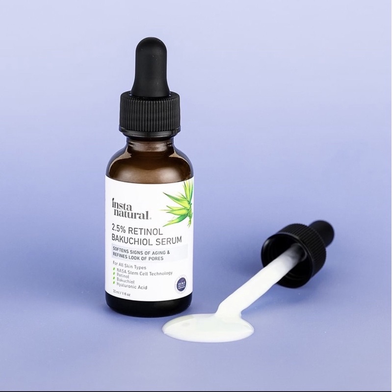 Tinh chất chống lão hóa, giảm mụn Instanatural 2.5% Retinol Bakuchiol Serum