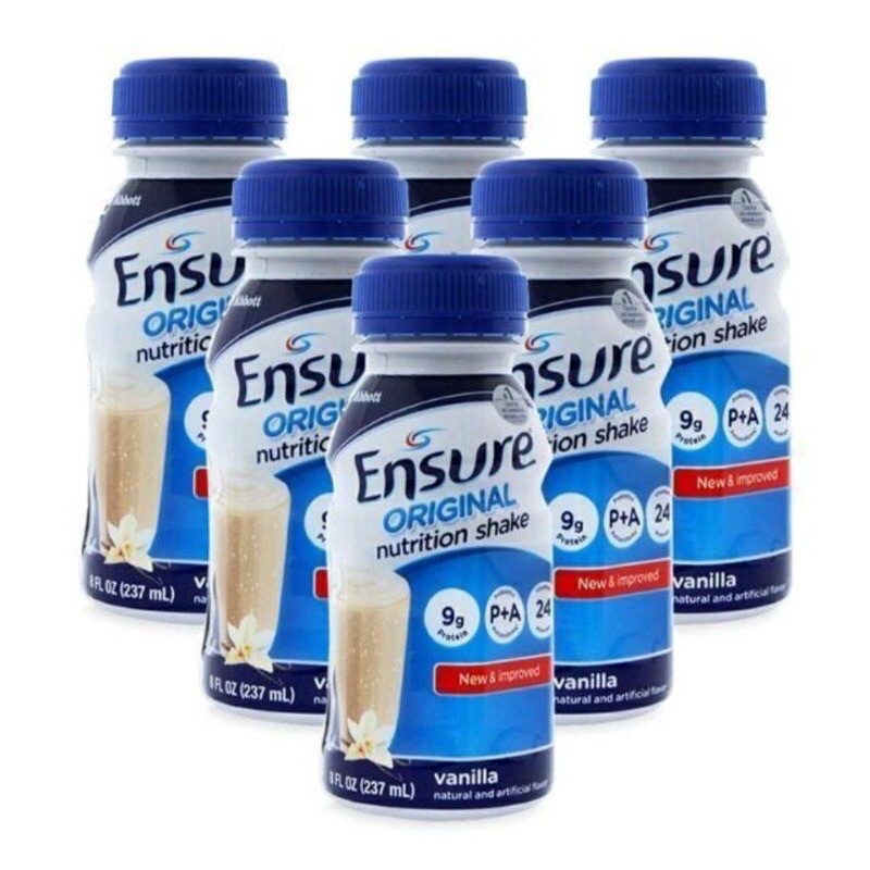 [Date T7/2025]- Lốc 6 chai Sữa nước Ensure hương vani 237ml