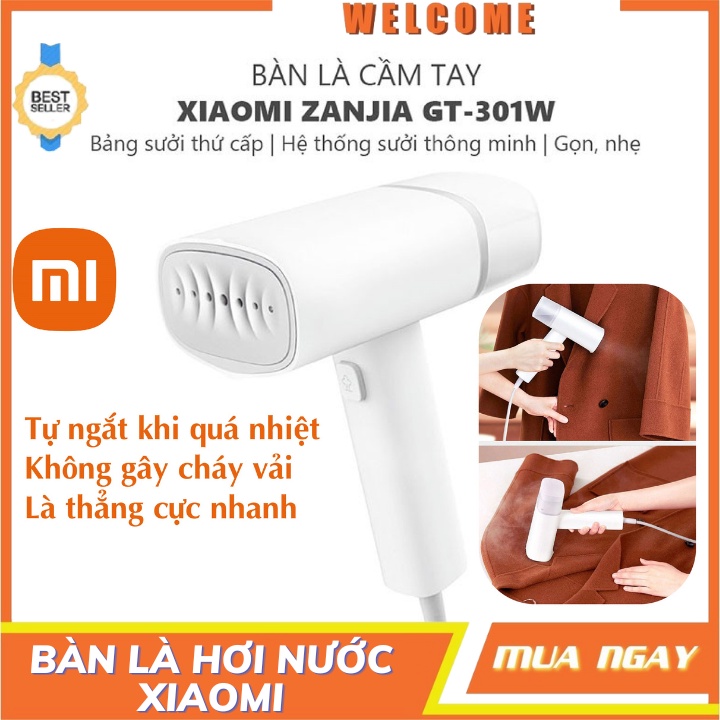 Bàn là hơi nước,bàn ủi hơi nước cầm tay Xiaomi GT 306-Công suất lên đến 1200W-Là thẳng các loại vải