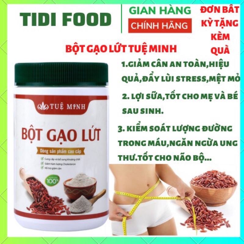 Bột gạo lứt giảm cân an toàn,hiệu quả,bột gạo lứt đỏ Tuệ Minh chính hãng,nguyên chất 100%