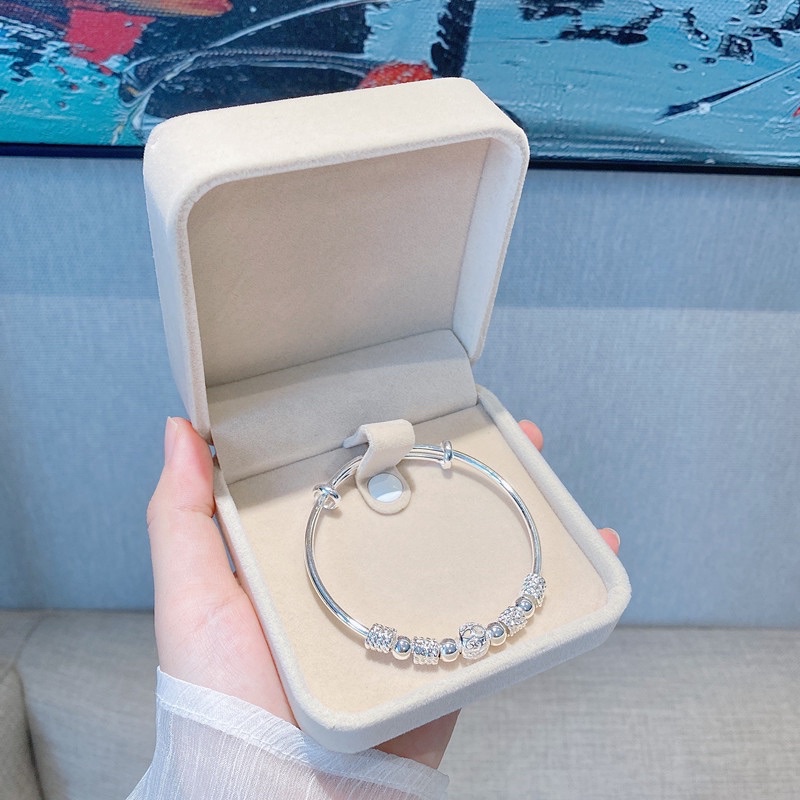 Lắc tay nữ 925, vòng tay nữ bạc đính kèm hạt SUNF09 | BigBuy360 - bigbuy360.vn