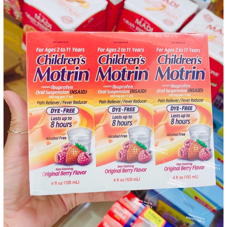 Chai Siro giam dau ha sot cho trẻ Children’s Motrin Pain Reliever Fever Reducer chuẩn Mỹ
