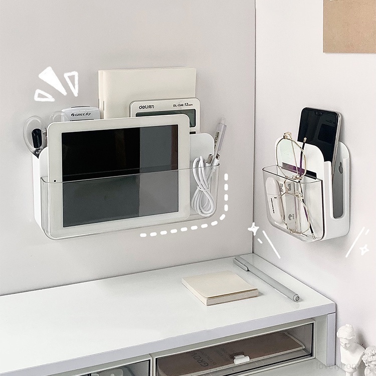 Hộp Đựng Điều Khiển Từ Xa / Điện Thoại Gắn Tường Bằng Acrylic Tiện Dụng