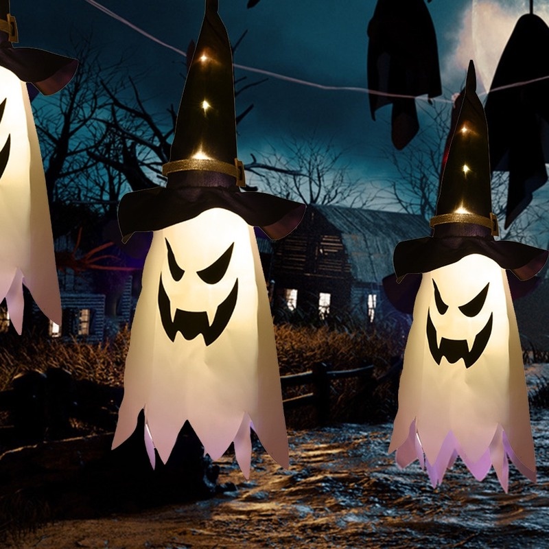 Đèn LED 3 Chế Độ Hình Nón Phù Thủy Trang Trí Halloween