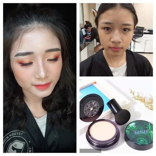 Phấn nước Sunisa  kiềm dầu không bết bí chống nước che khuyết điểm hoàn hảo.