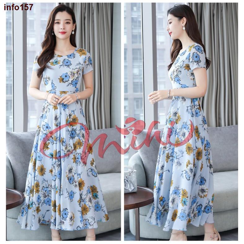 miu-miu♠♚♈Váy Đầm Trung Niên Nữ Cho Mẹ Họa Tiết Dáng Dài V04 - Thời Trang Cho Người Lớn Tuổi Trung Tuổi U40 U50 Giá Rẻ Đ | BigBuy360 - bigbuy360.vn