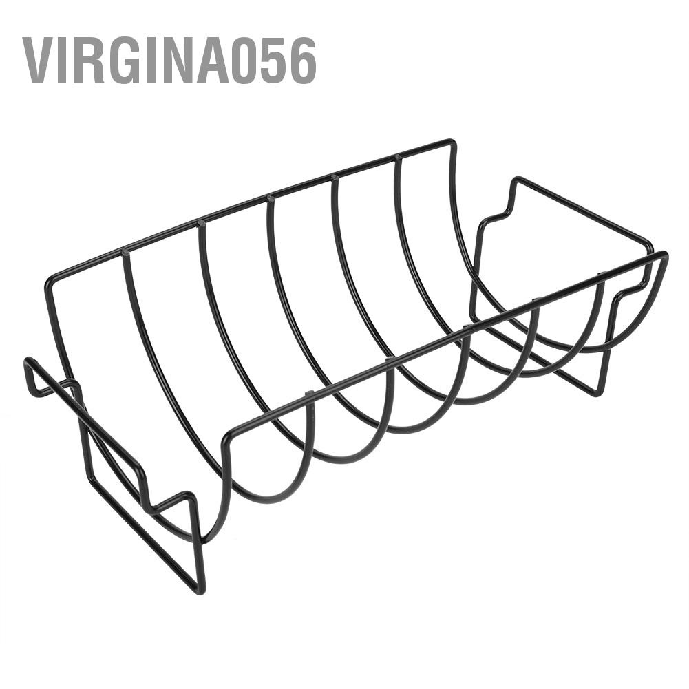 Virgina056 Outdoor metal BBQ Tools Steak Holders Rib Rack Grilling Kitchen Tool