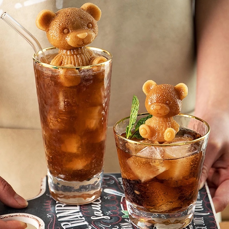 1 Khuôn Silicone Làm Kem Hình Gấu Có Thể Tái Sử Dụng