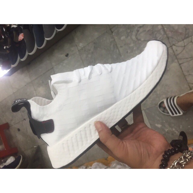 ( Deal 11-11) (Xả Hàng Đón 2020). GIẦY THỂ THAO Sneaker NMD R2 WHITE BLACK ": hàng Chuẩn :