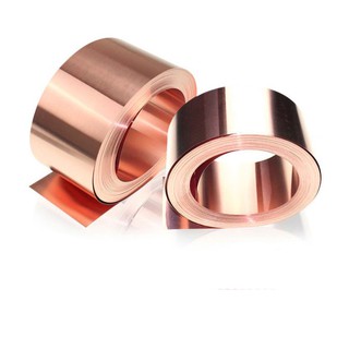 Tấm đồng dẫn điện 100mm / 200mm cho tản nhiệt / Tấm chắn dòng điện 0,03mm / 0,05mm / 0,08mm / 0,1mm / 0,15mm / 0,2mm / 0,3mm