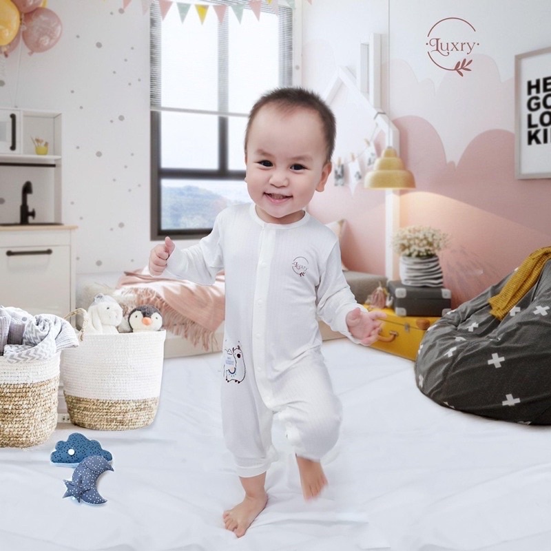 Body dài tay Luxry vải sợi tre cao cấp cho bé trai bé gái