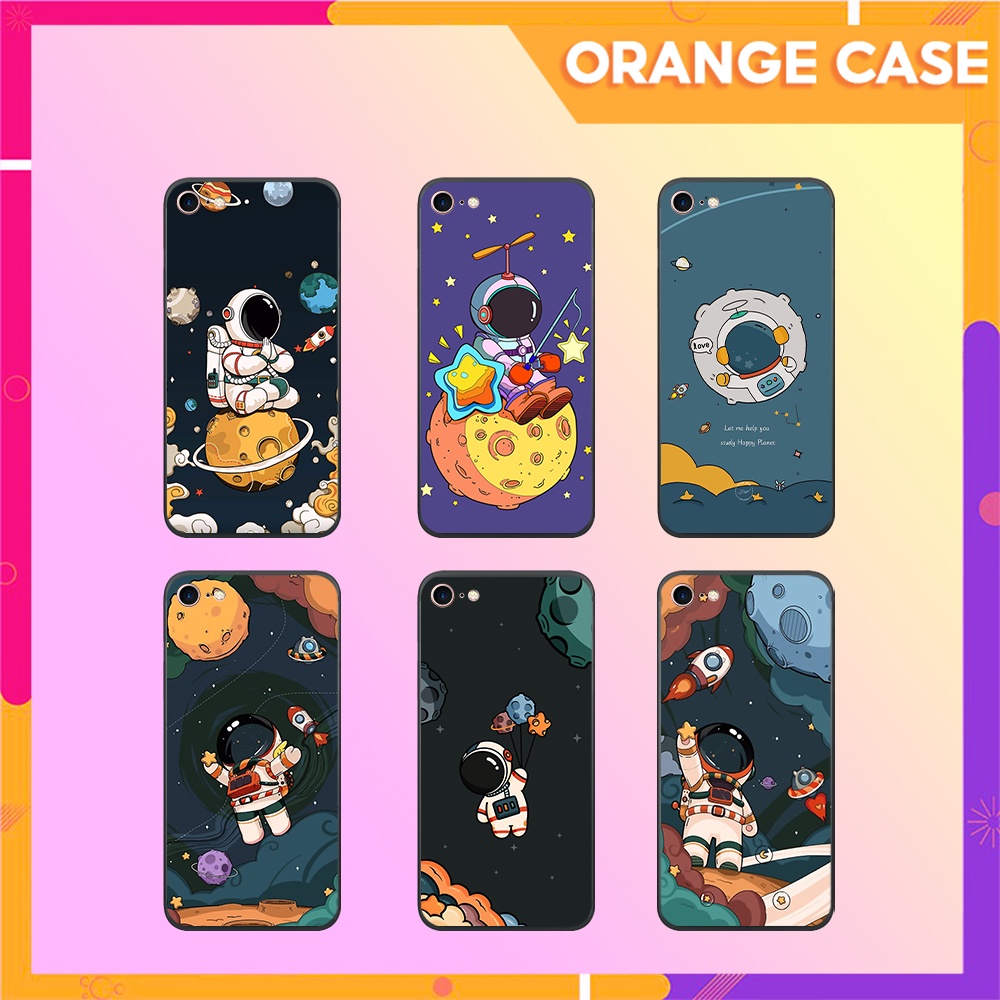 Ốp lưng IP 5/ 5S/ 6/ 6S/ 6 plus/ 6s plus/ 7/ 8/ se 2020 phi hành gia độc dáo, thời trang nhựa dẻo cạnh mềm