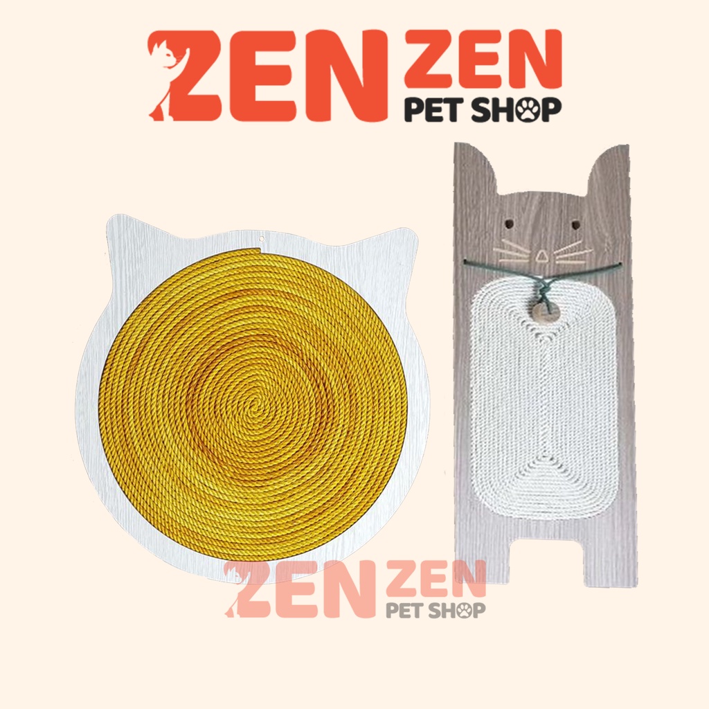 Bàn cào móng cho Mèo bằng gỗ, hình tròn tai mèo, đồ chơi cho mèo, bền bỉ và cao cấp