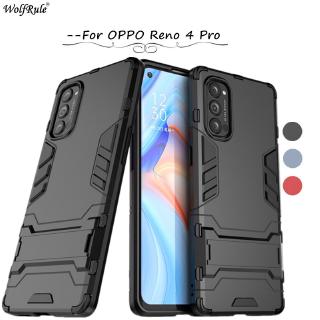 Ốp Điện Thoại Nhựa Cứng Có Chân Đế Ẩn Cho OPPO Reno4 Pro 5G