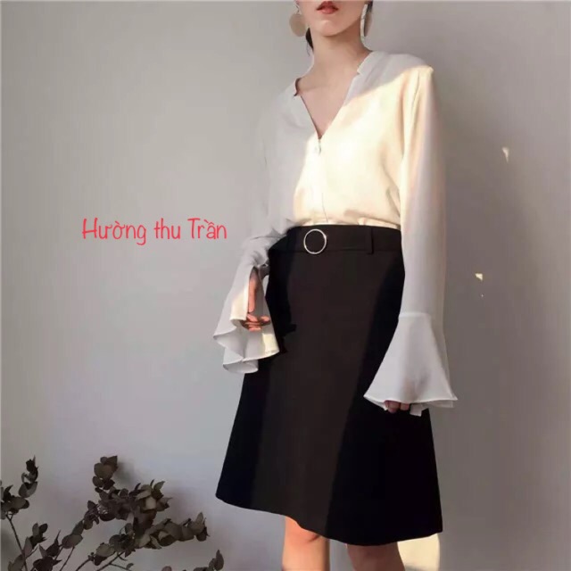 Chân Váy Chữ A Dáng Dài Chân Váy Công Sở Trơn
