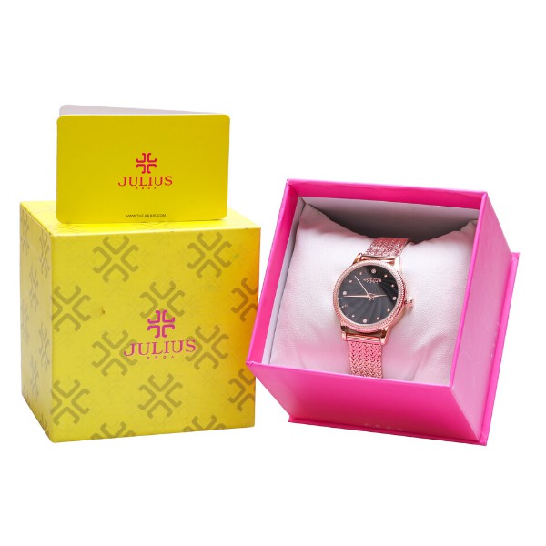 Đồng hồ nữ JA-1219D Julius Hàn Quốc dây thép