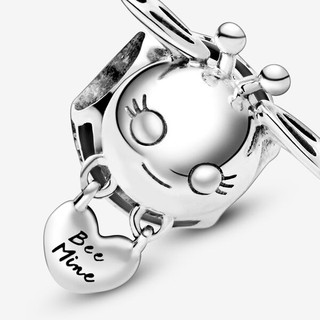 Bee Mine & Bee Happy Honeycomb Heart Charm