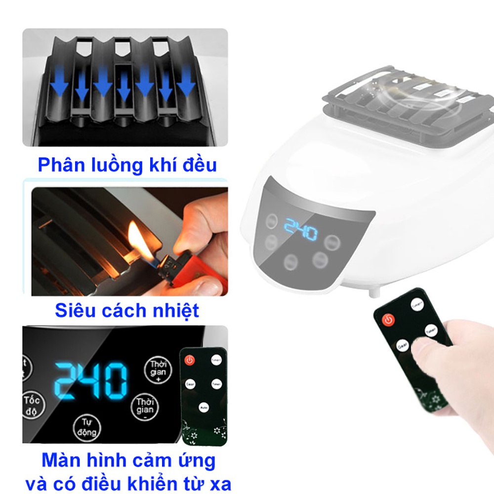 Tủ Sấy Quần Áo Quay Khô Hai Tầng Schmidt Mẫu Mới Nhất 2022, Công Suất 1300W Có Phím Cảm Ứng Và Điều Khiển Từ Xa