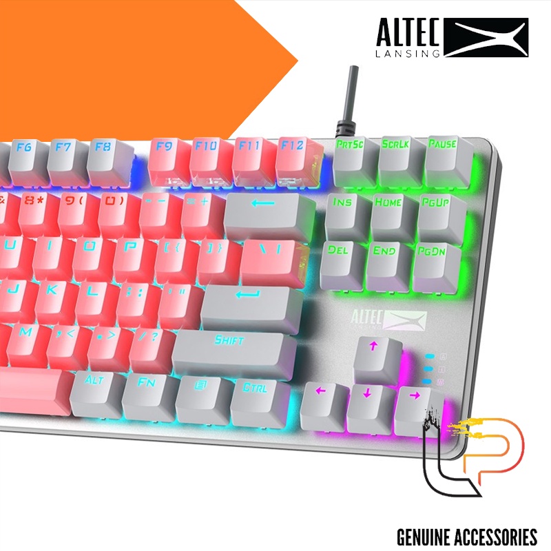 Bàn phím cơ Blueswich ALTEC LANSING 8404 Hồng Trắng - Bàn phím chơi game ALTEC LANSING 8404 Hồng Trắng