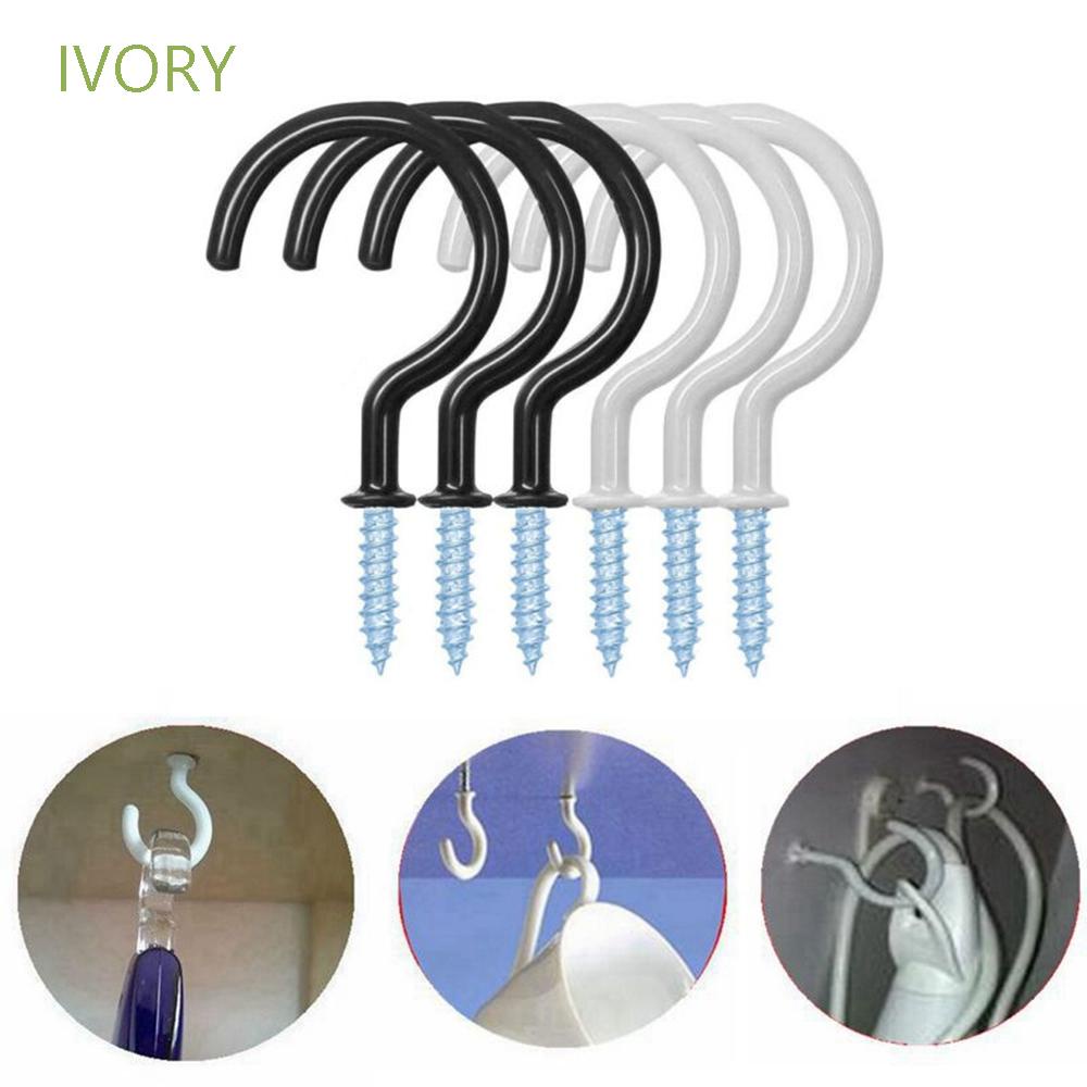 Set 10 Móc Treo Đồ Gắn Tường Màu Trắng Đen Chịu Lực Nặng Tiện Dụng Cho Gia Đình