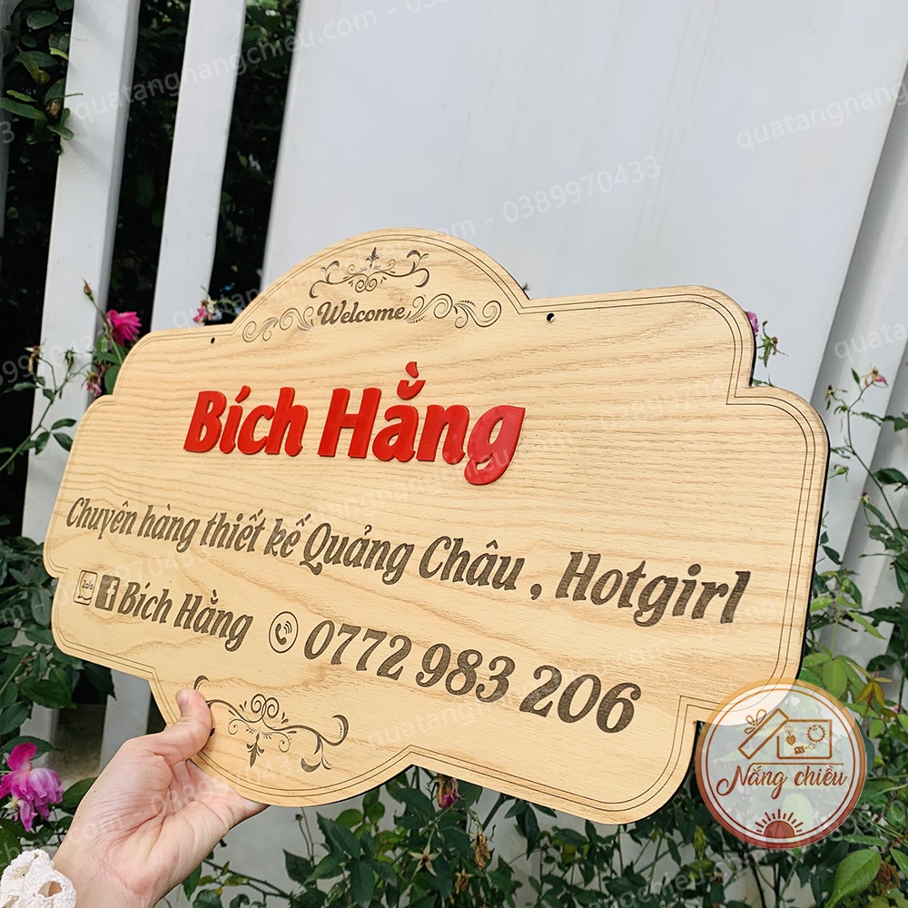 Bảng hiệu treo shop, decor cửa hàng , Bảng hiệu trang trí quán , Treo cửa hàng bán quần áo, chất liệu gỗ tự nhiên