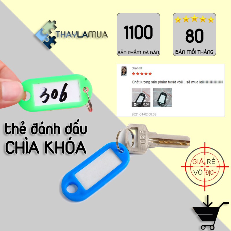 [LẺ RẺ NHƯ SỈ] Thẻ ghi chú, đánh dấu chìa khóa thông minh - Móc khóa ghi nhớ, nametag đánh dấu vali, hành lý (TDD01)