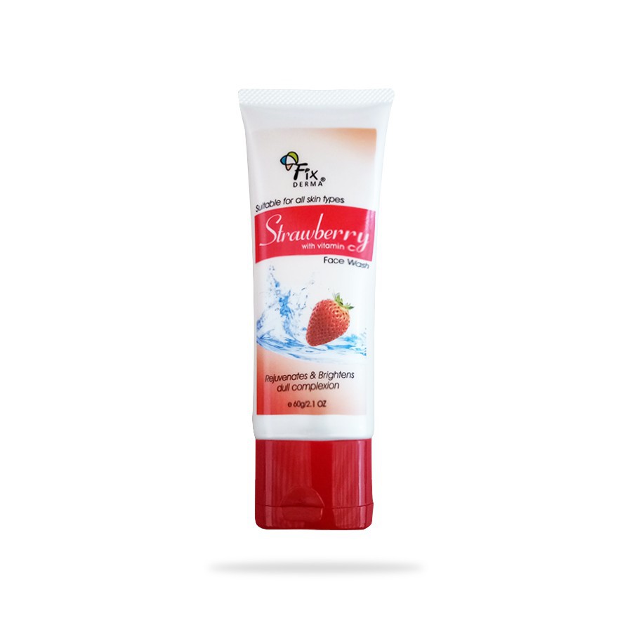 SỮA RỬA MẶT GIẢM MỤN, GIẢM NHỜN FIXDERMA STRAWBERRY FACE WASH 60G [Nhập Khẩu Chính Hãng]