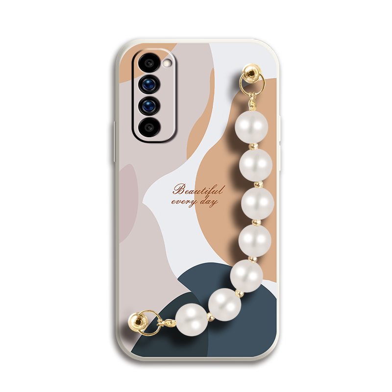 Ốp điện thoại silicon dẻo gắn vòng đeo tay hình gấu đáng yêu cho Oppo Reno4 Pro 4g