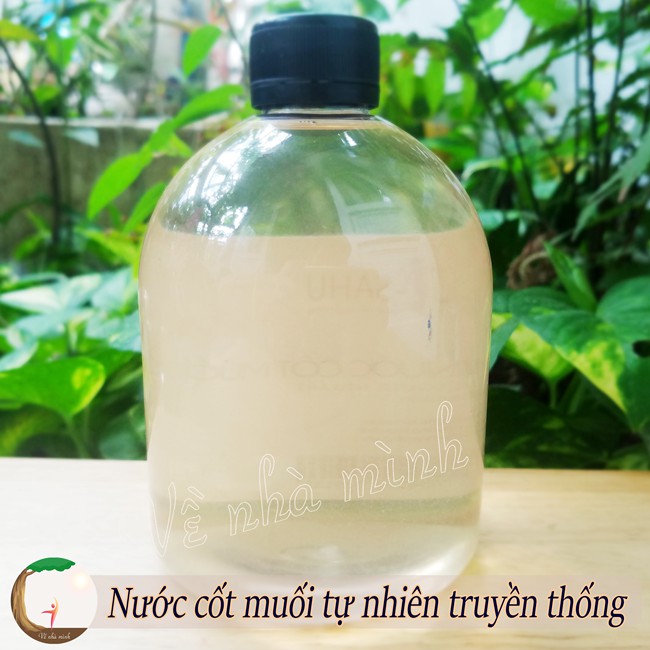 NƯỚC CỐT MUỐI TỰ NHIÊN TRUYỀN THỐNG SAHU 500ML (Muối biển Sa Huỳnh - Quảng Ngãi) dùng làm chất tạo đông tofu, đậu hũ...