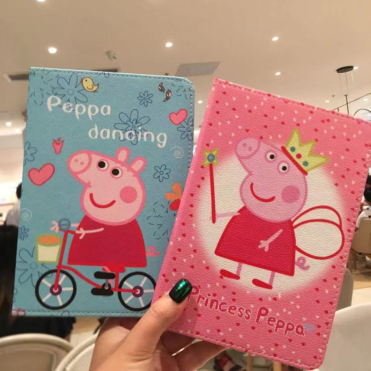 Bao Da Máy Tính Bảng Họa Tiết Hoạt Hình Heo Peppa Cho apple ipad mini ipad air 9.7inch Ốp