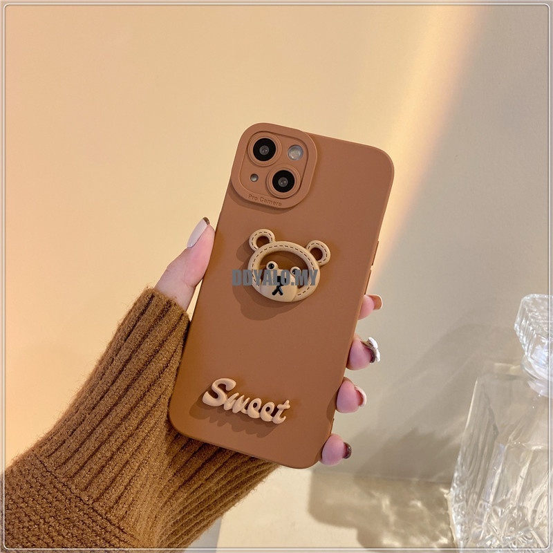 Ốp Điện Thoại Hình Gấu Phong Cách Nhật Hàn Cho Samsung S20 S21 Plus Note 20 Ultra J7 2015