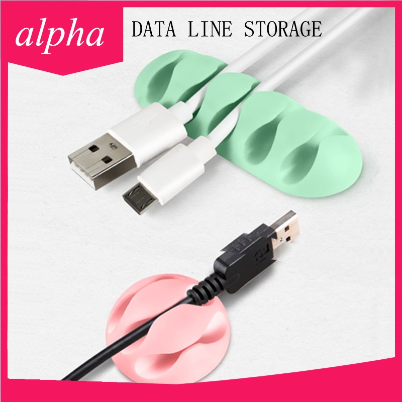 Kẹp cố định dây cáp sạc tự dính thiết kế dễ thương
