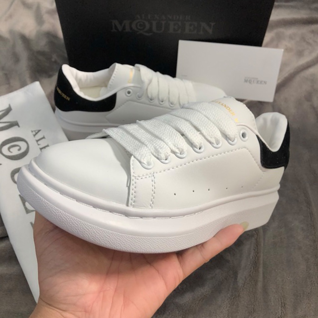 Giày Thể Thao Nam Nữ Trắng Cổ Thấp Giày Mc Queen MCQ Gót Nhung Đế Khâu Bản Trung | BigBuy360 - bigbuy360.vn